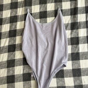 Zara Lilac Scoop Neck Bodysuit